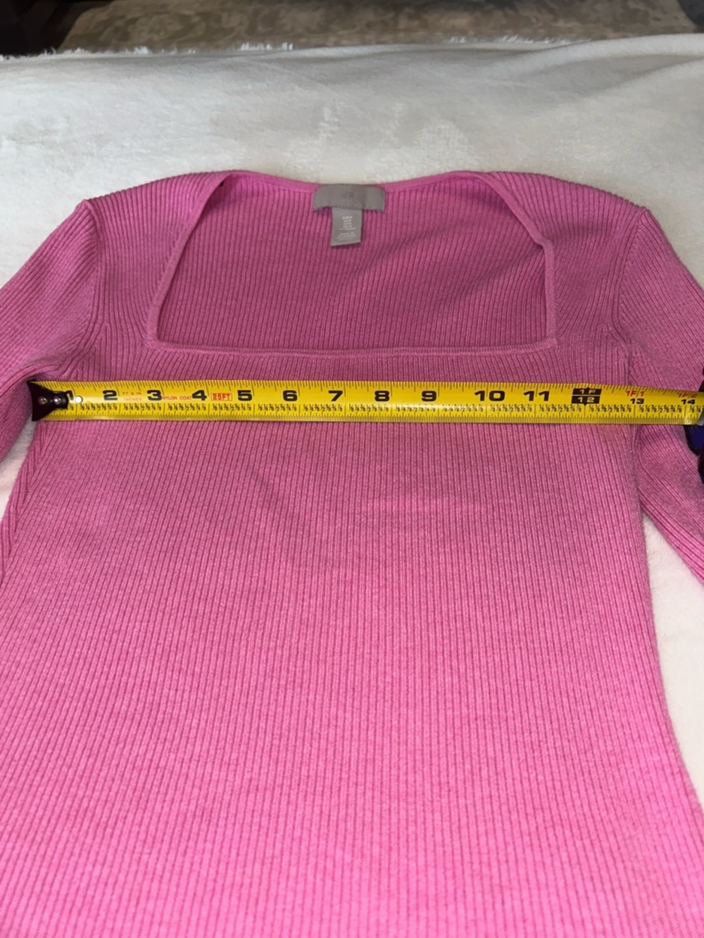 H&M Pink Ribbed Sweater Medium - Picture 3 of 6
